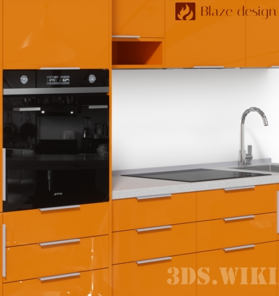 TỦ BẾP HIỆN ĐẠI MÀU CAM BÓNG GƯƠNG
