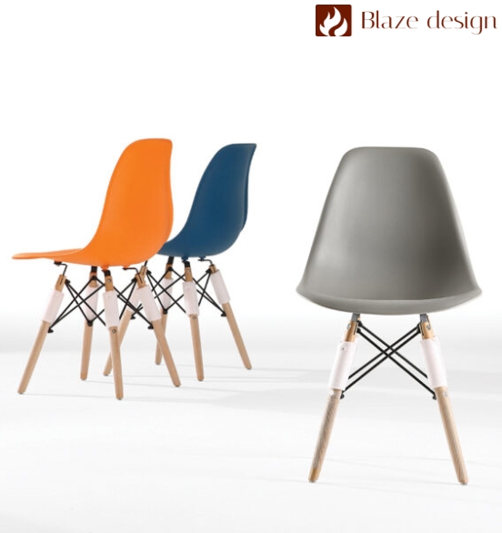 Ghế nhựa Eames chân gỗ