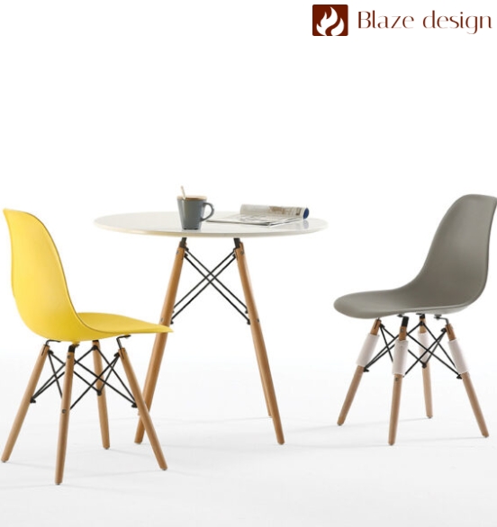 Ghế nhựa Eames chân gỗ