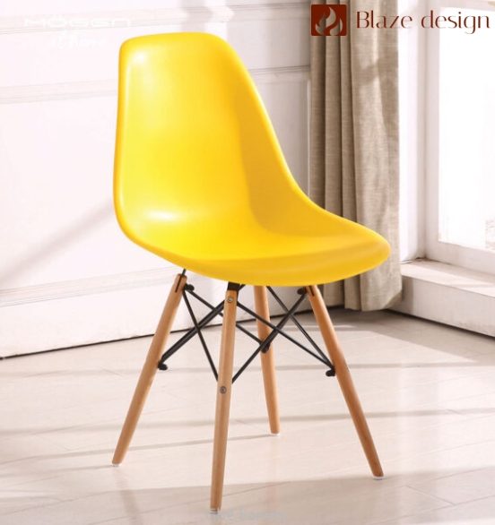 Ghế nhựa Eames chân gỗ
