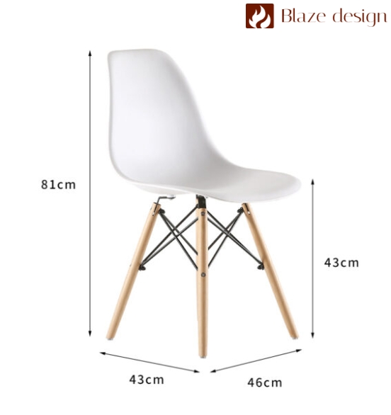 Ghế nhựa Eames chân gỗ